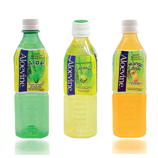 Botellas Aloevine con aloe vera